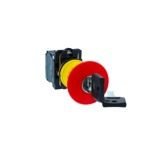 XB5AS9445N Key emergency stop push button, Harmony XB5N XB7N, plastic, red, 40mm, key release, trigger latching, 1 NO 1NC Sch