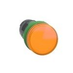 XB5EVB5 Monolithic pilot light, Harmony XB5, grey plastic, orange, 22mm, universal LED, plain lens, 24V AC DC Schneider Elect
