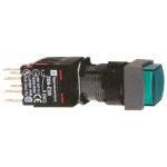 XB6CE3B1B green square projecting complete illum pushbutton Ø16 spring return 1NO 12 24V Schneider Electric xb6ce3b1b