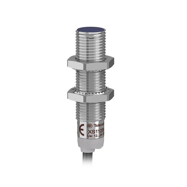 XS112BHPAL2 Inductive sensor XS1 M12, L49mm, brass, Sn4mm, 12.24VDC, cable 2m Telemecanique Sensors xs112bhpal2