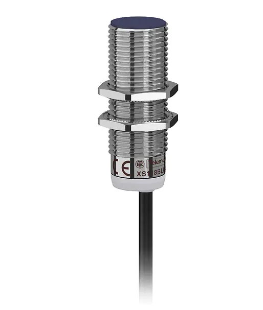 XS118BHPAL2 Inductive sensor XS1 M18, L53mm, brass, Sn8mm, 12.24VDC, cable 2m Telemecanique Sensors xs118bhpal2