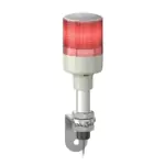 XVGB1SA Coluna luminosa Ø60mm pré-montada, buzzer, LED vermelho, 24VCA CC, tubo de montagem em alumínio com suporte em L Schn
