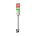 XVGM2S Monolithic tower lights, Easy Harmony XVG, 60mm, red green, steady light, buzzer, aluminium tube mounting and L bracke