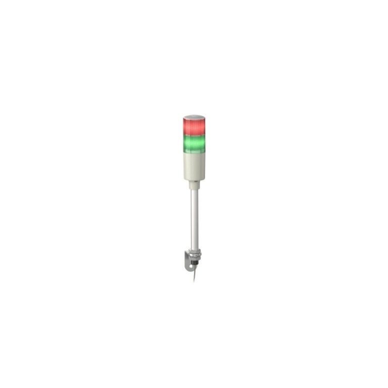 XVGM2S Monolithic tower lights, Easy Harmony XVG, 60mm, red green, steady light, buzzer, aluminium tube mounting and L bracke