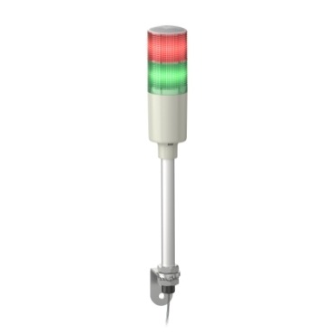 XVGM2S XVGM2S Monolithic tower lights, Easy Harmony XVG, 60mm, red green, steady light, buzzer, aluminium tube mounting and L bracke