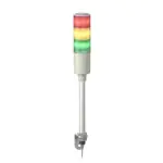 XVGM3S Tower Light RAG 24V LED Based W. Buzzer Tube mounting with L bracket Schneider Electric xvgm3s