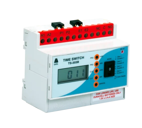 TS-203R Panel Mount Rechargeable battery, Daily Time Switch 4 Switching per day Rly 1C O16A EAPL digital time switch ts 203b