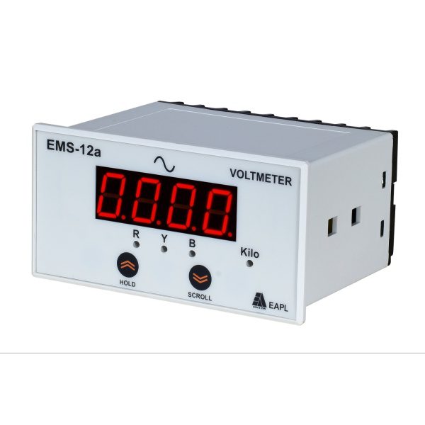 EMS-12a Volt Meter, Size 96 48, 3Phase 4Wire, Class 1 EAPL ems 12a voltmeter
