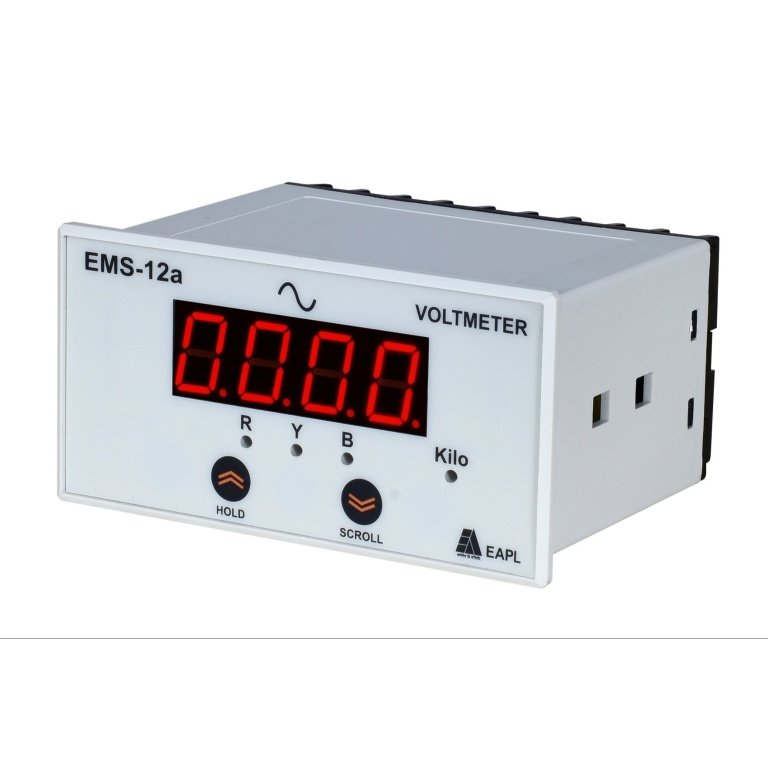 EMS-12a Volt Meter, Size 96 48, 3Phase 4Wire, Class 1 EAPL ems 12a voltmeter