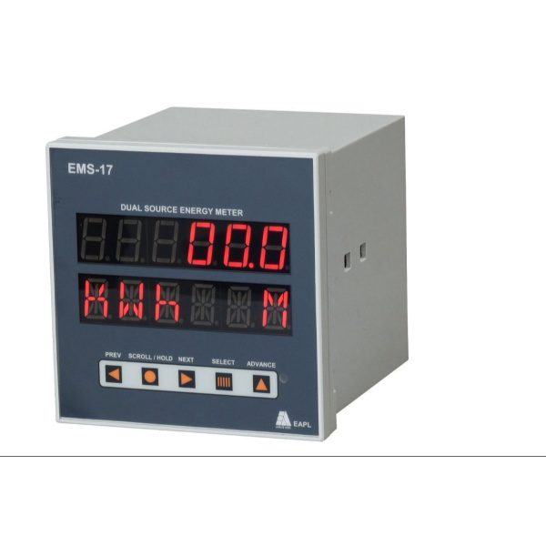 EMS-17 Dual Source Energy Meter, 3Phase 4Wire, Class 1 EAPL ems 17 dual source energy meters