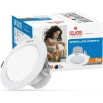 Polycab Scintillate Integral LED Downlight 5W Red Vibrant, Energy-Efficient Lighting ldo