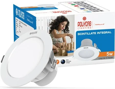 ldo0115002 Polycab Scintillate Integral LED Downlight 5W Red Vibrant, Energy-Efficient Lighting ldo