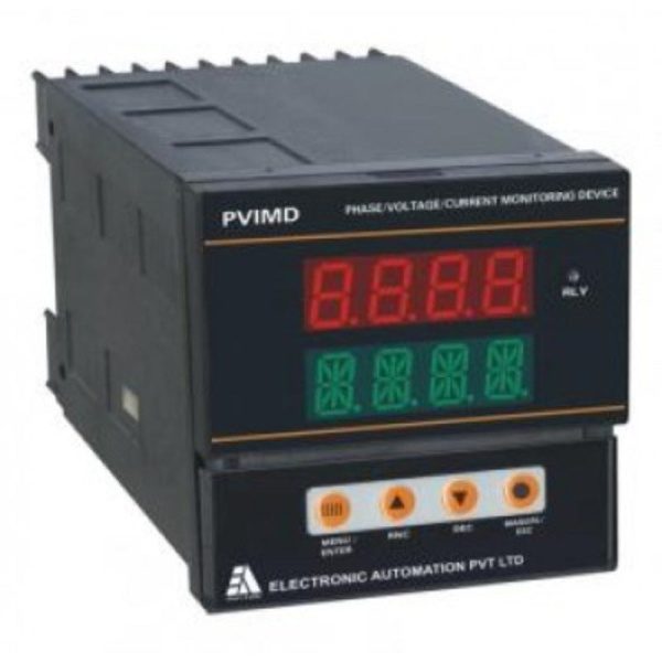 PVIMD -Ra Y Vltg Aux supply, Phase Voltage Current Monitoring Device, Input-3P 4W, Rly 1C O,10A, RS 485 , Panel Mount EAPL pv