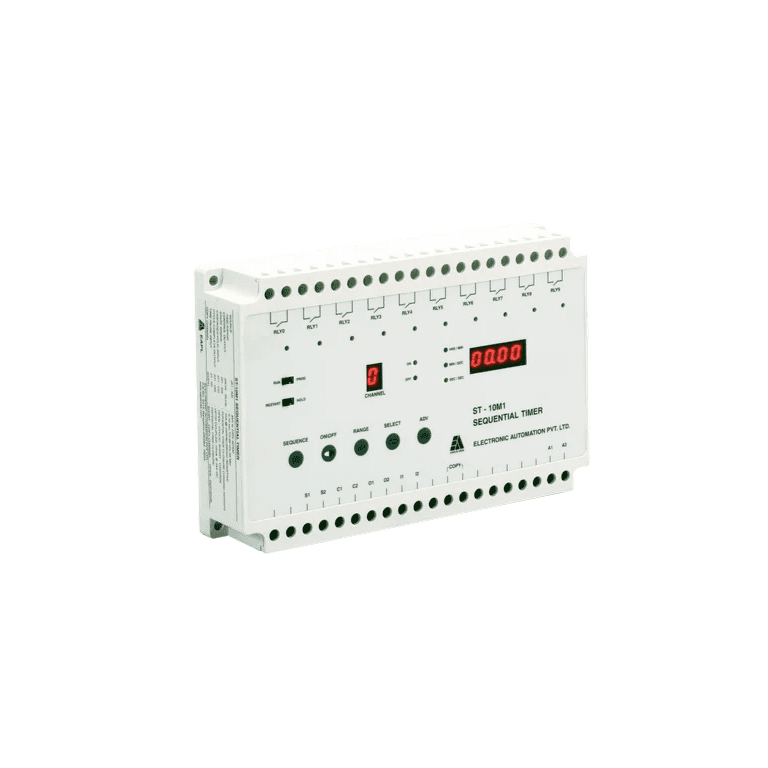ST-10M1 IP 10Channel timer, IP66, Sequential timer, 1Rly 1C-NO per chnl EAPL st10 m1 ten channel relay sequential timer with