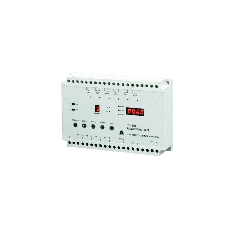 ST-6M1 IP 6Channel timer, IP66, Sequential timer, 1Rly 1C-NO per chnl EAPL st6m1 6 channel relay sequential timer 500 500 1