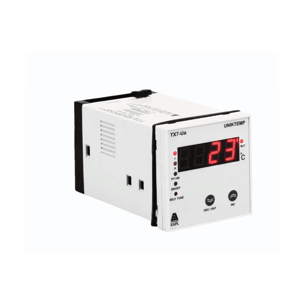 TX7-2U Dimension 72 72, 1set point, 2display 1Rly c o, J K PT-100 EAPL tx7 ua dual function single set point temperature cont