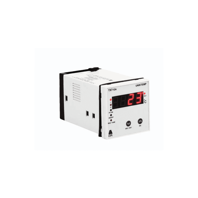 TX7-2U Dimension 72 72, 1set point, 2display 1Rly c o, J K PT-100 EAPL tx7 ua dual function single set point temperature cont