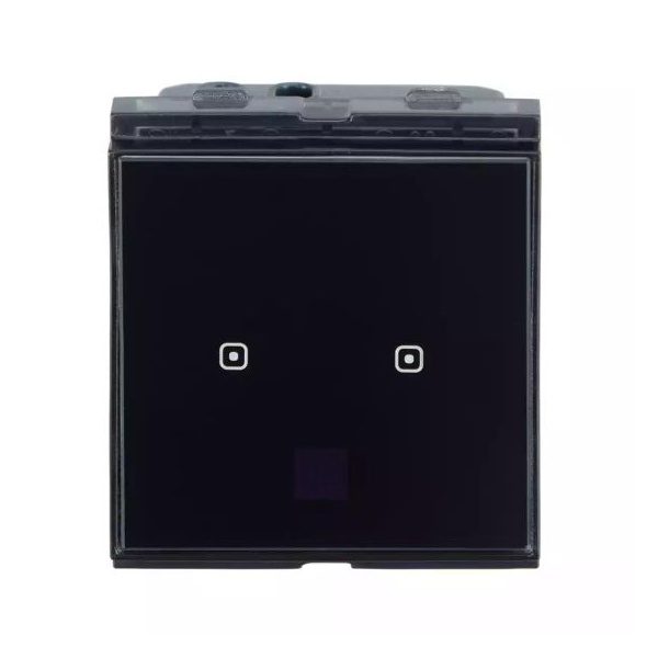 englaze Touch Switch 2 CH Black Glass L T CB98028SK02 cb98028sk02 front