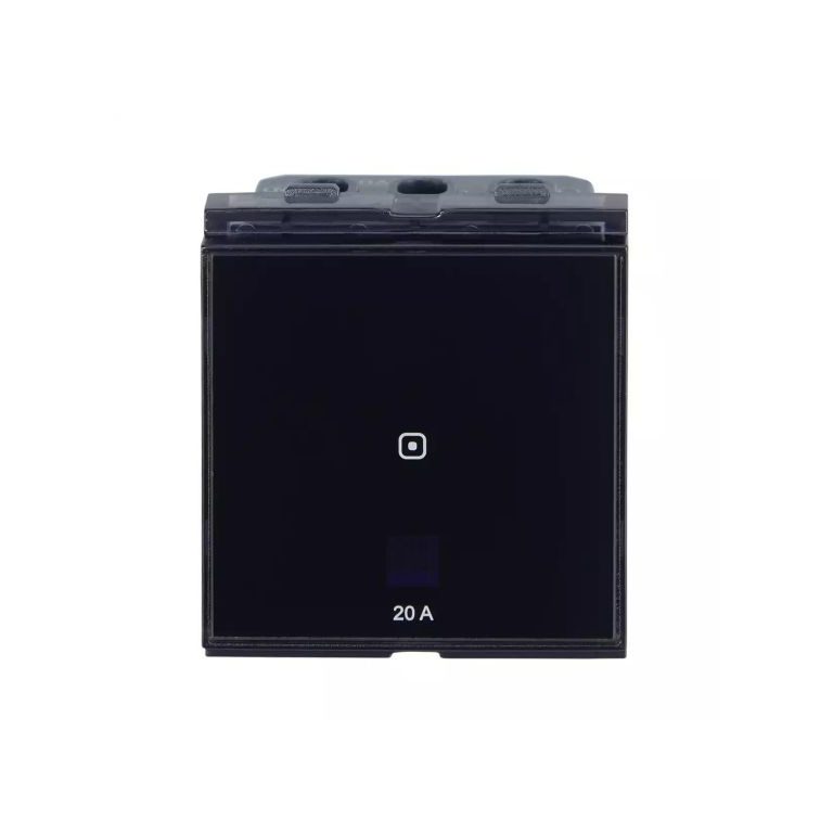englaze Touch 20 A switch Black Glass L T CB98033SK07 cb98033sk07 front