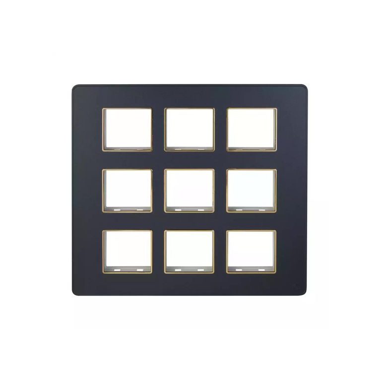 enGem 18 Module Stone Grey Plate with Golden Bezel L T CB93118FS06 engem 18 module stone grey plate with golden bezel cb93118
