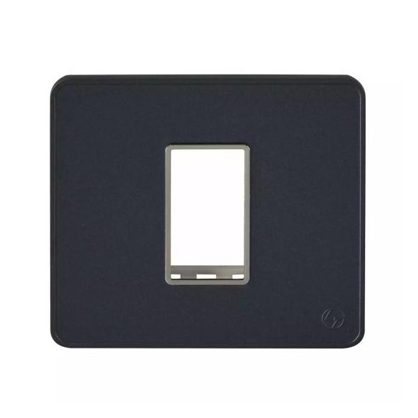 enGem 1 Module Stone Grey Plate with chrome Bezel L T CB93101FS05 engem 1 module stone grey plate with chrome bezel cb93101fs