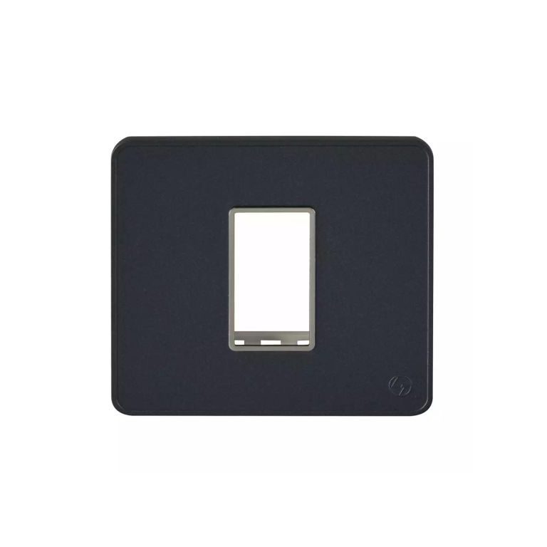 enGem 1 Module Stone Grey Plate with chrome Bezel L T CB93101FS05 engem 1 module stone grey plate with chrome bezel cb93101fs