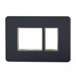 enGem 3 Module Stone Grey Plate with chrome Bezel L T CB93103FS05 engem 3 module stone grey plate with chrome bezel cb93103fs