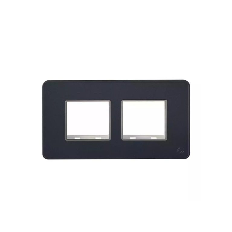 enGem 4 Module Stone Grey Plate with chrome Bezel L T CB93104FS05 engem 4 module stone grey plate with chrome bezel cb93104fs