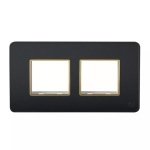 enGem 4 Module Stone Grey Plate with Golden Bezel L T CB93104FS06 engem 4 module stone grey plate with golden bezel cb93104fs