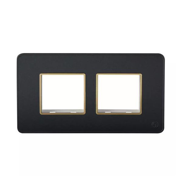enGem 4 Module Stone Grey Plate with Golden Bezel L T CB93104FS06 engem 4 module stone grey plate with golden bezel cb93104fs