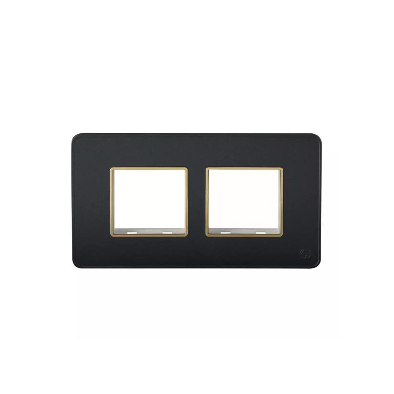 enGem 4 Module Stone Grey Plate with Golden Bezel L T CB93104FS06 engem 4 module stone grey plate with golden bezel cb93104fs