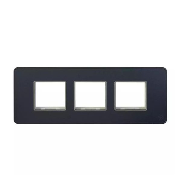 enGem 6 Module Stone Grey Plate with chrome Bezel L T CB93106FS05 engem 6 module stone grey plate with chrome bezel cb93106fs
