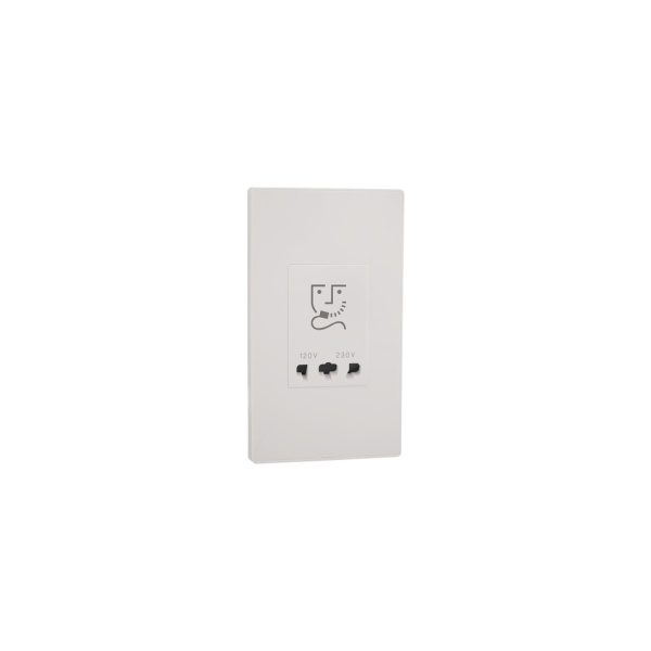 MYRIUS Shaver Socket-110 230V AC-Monoblock with Plate-4 Module-Classic White Legrand 679259 lg 679259 web r