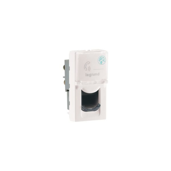 MYRIUS Telephone Socket-RJ11-1 Module-Anti-Bacterial-Classic White Legrand 679331 lg 679331 web r