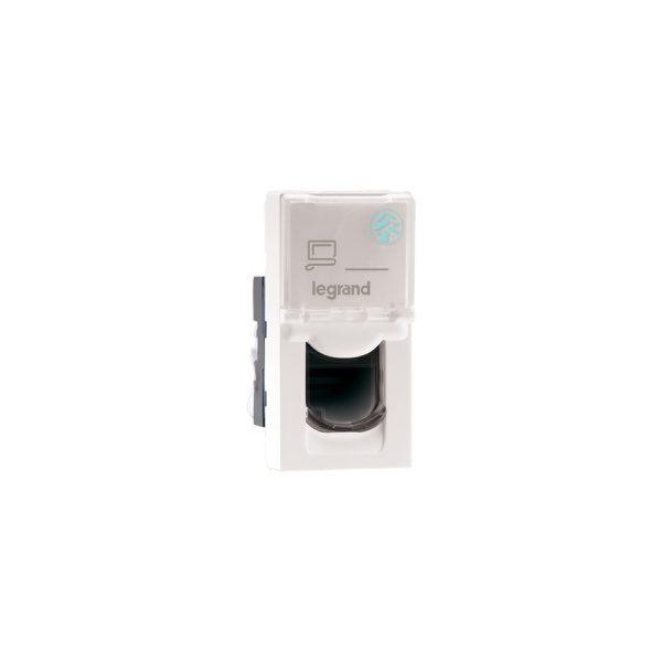 MYRIUS Information Socket-RJ45-Cat 6-UTP-1 Module-Anti-Bacterial-Classic White Legrand 679332 lg 679332 web r