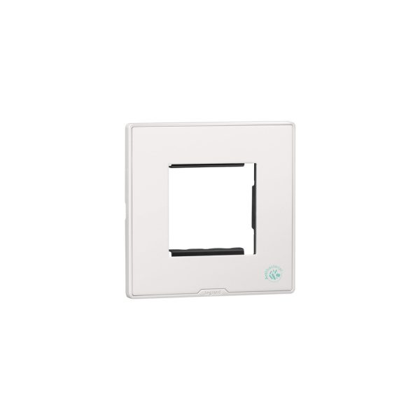 MYRIUS Cover Plate with Support Frame-2 Module-Anti-Bacterial-Classic White Legrand 679342 lg 679342 web r