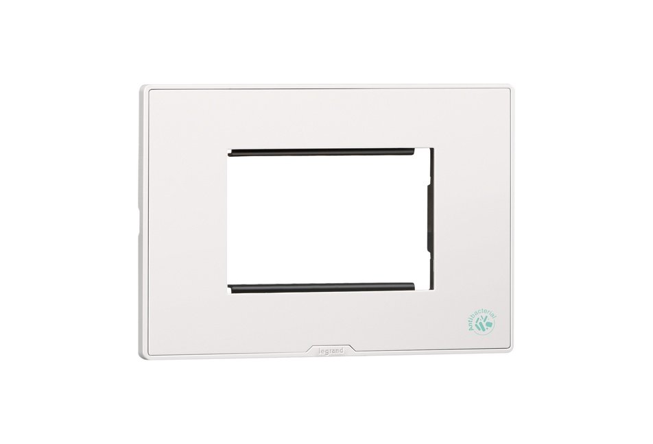 lg-679343-web-r MYRIUS Cover Plate with Support Frame-3 Module-Anti-Bacterial-Classic White Legrand 679343 lg 679343 web r