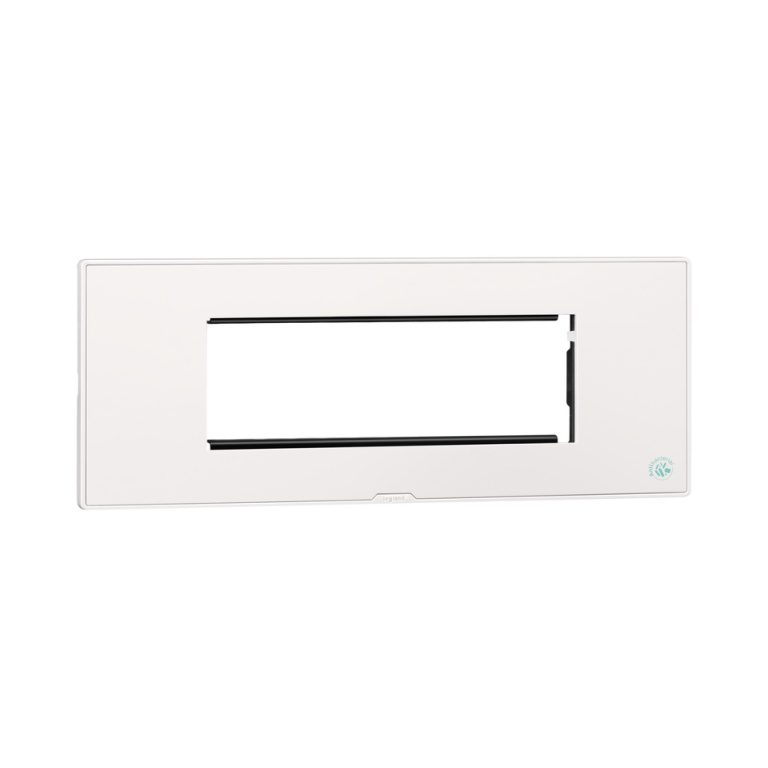 MYRIUS Cover Plate with Support Frame-6 Module-Anti-Bacterial-Classic White Legrand 679346 lg 679346 web r