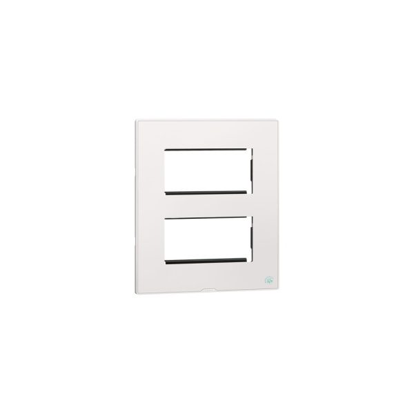MYRIUS Cover Plate with Support Frame-2 4 Module-Anti-Bacterial-Classic White Legrand 679349 lg 679349 web r