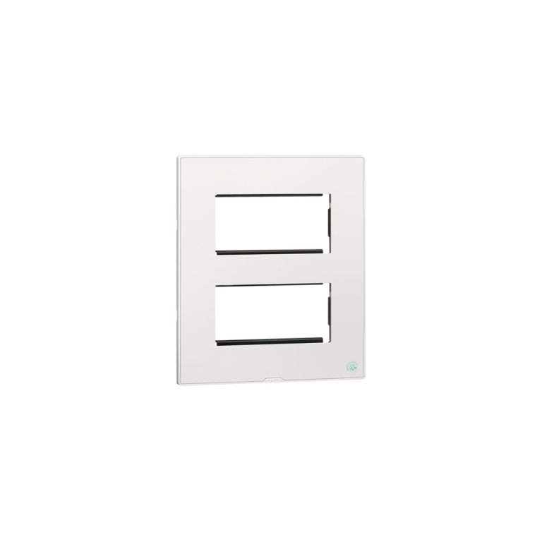 MYRIUS Cover Plate with Support Frame-2 4 Module-Anti-Bacterial-Classic White Legrand 679349 lg 679349 web r