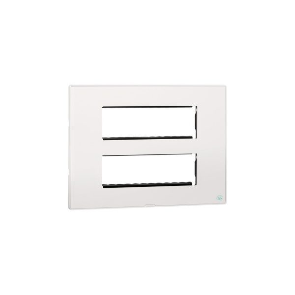 MYRIUS Cover Plate with Support Frame-12 Module-Anti-Bacterial-Classic White Legrand 679352 lg 679352 web r