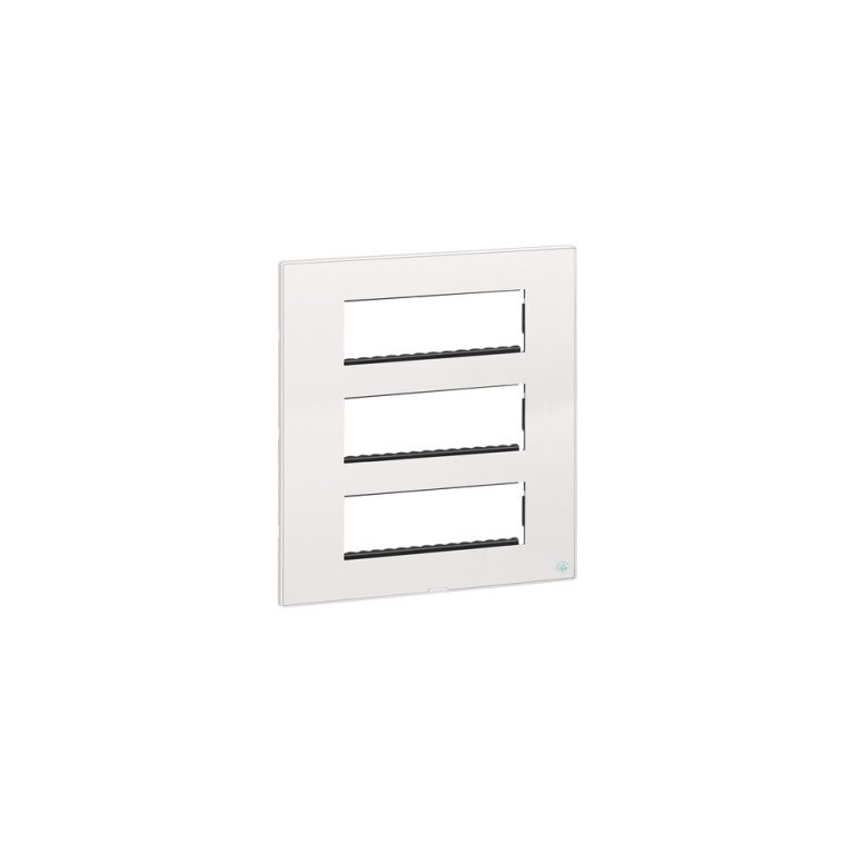 MYRIUS Cover Plate with Support Frame-18 Module-Anti-Bacterial-Classic White Legrand 679358 lg 679358 web r