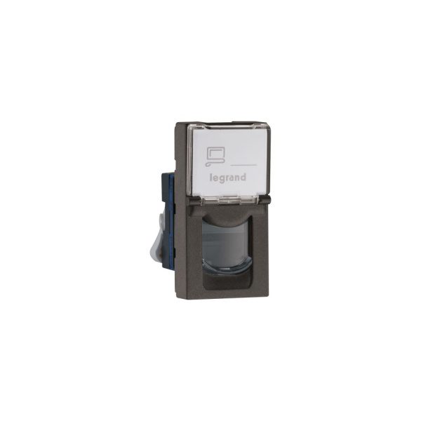 MYRIUS Information Socket-RJ45-Cat 6-UTP-Tooless with Shutter-1 Module-Charcoal Grey Legrand 679465 lg 679465 web r