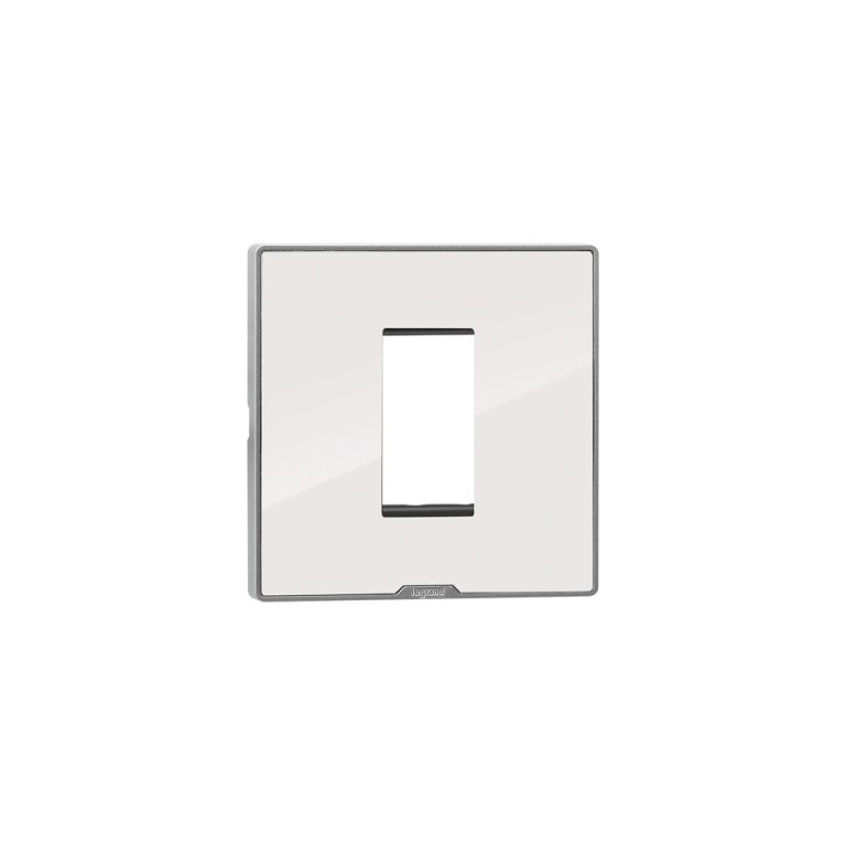 MYRIUS Cover Plate with Support Frame-1 Module-Ice White Legrand 679521 lg 679521 web r