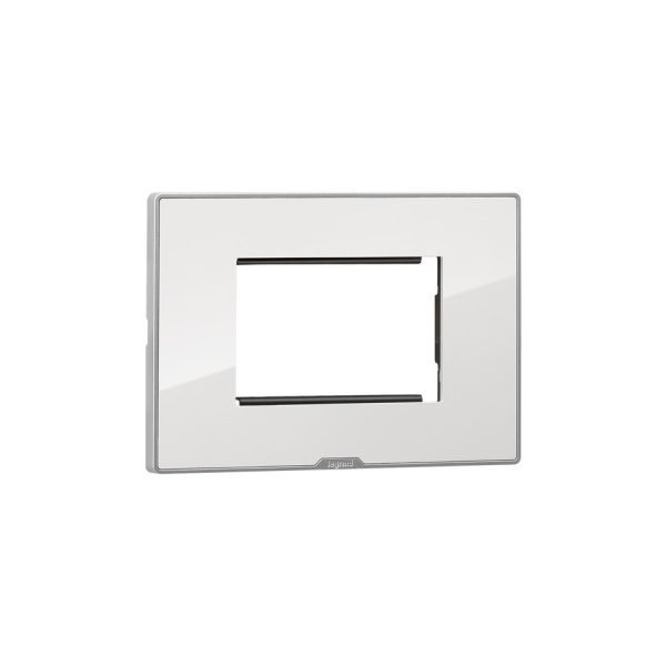 MYRIUS Cover Plate with Support Frame-3 Module-Ice White Legrand 679523 lg 679523 web r