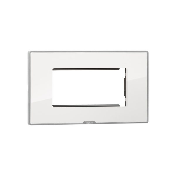 MYRIUS Cover Plate with Support Frame-4 Module-Ice White Legrand 679524 lg 679524 web r