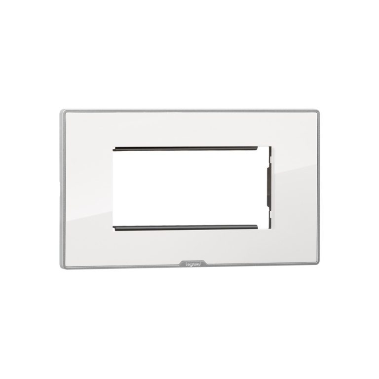 MYRIUS Cover Plate with Support Frame-4 Module-Ice White Legrand 679524 lg 679524 web r