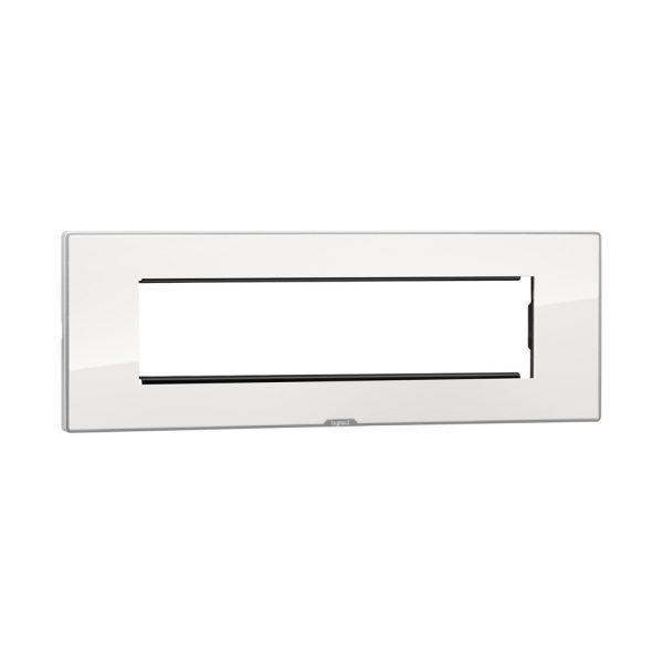 MYRIUS Cover Plate with Support Frame-8 Module-Ice White Legrand 679528 lg 679528 web r
