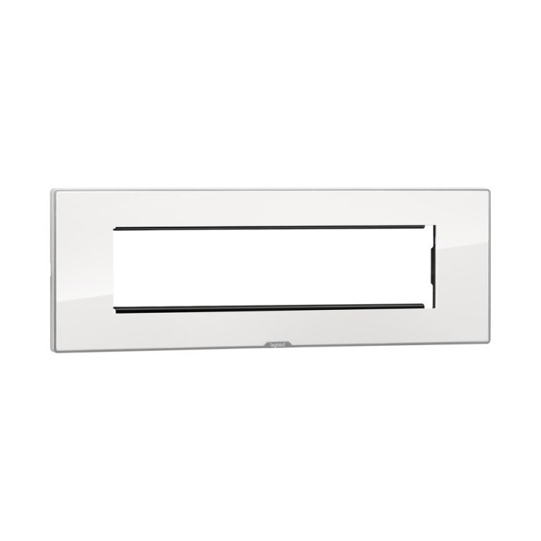 MYRIUS Cover Plate with Support Frame-8 Module-Ice White Legrand 679528 lg 679528 web r