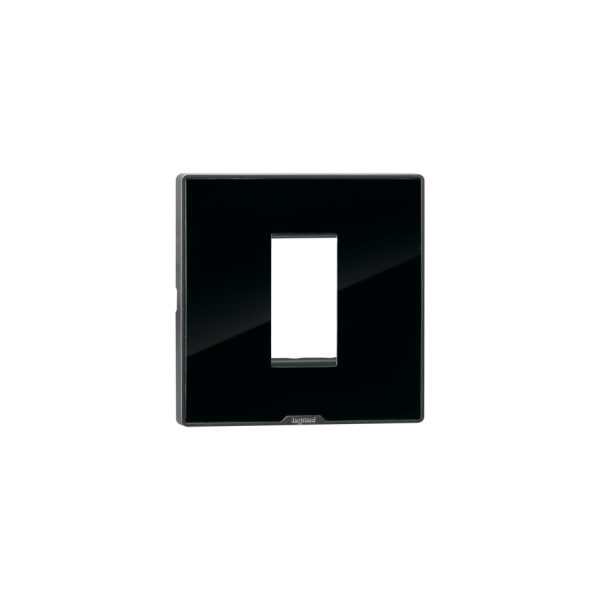 MYRIUS Cover Plate with Support Frame-1 Module-Ice Black Legrand 679541 lg 679541 web r